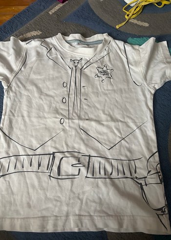 Kız Çocuk Beyaz Baskılı Kısa Kollu Tişört - Görsel 12