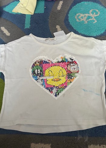 Kız Çocuk Pembe Baskılı Askılı Tişört - Görsel 16