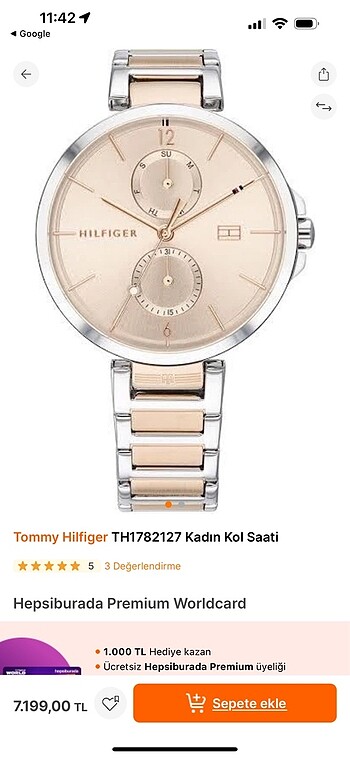  Beden camel Renk Tommy Hilfiger Bayan Kol Saati