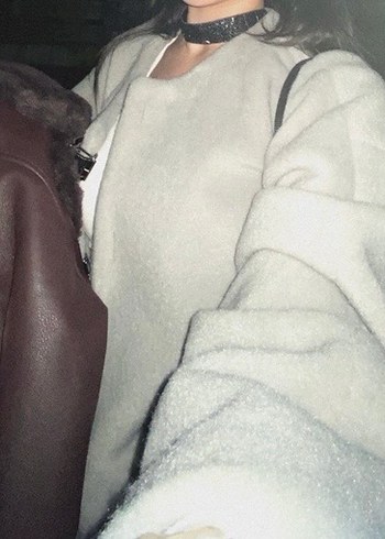 Gri Tokalı Rahat Kadın Ceket - Görsel 4