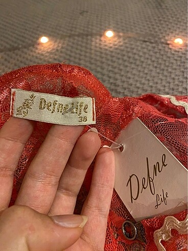 38 Beden pembe Renk VINTAGE DANTELLİ GÖMLEK