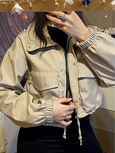 38 Beden camel Renk OVERSIZE YAKALI CEKET