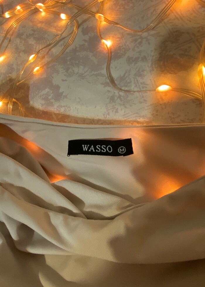 Tek askılı büzülü taş rengi bluz - Görsel 5