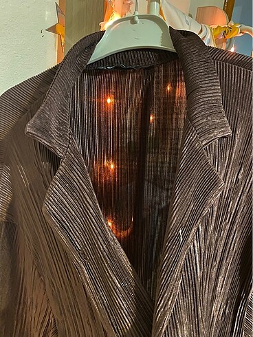 Mürdüm- Acı Kahve karışımı ifil satenimsi gömlek - Görsel 6