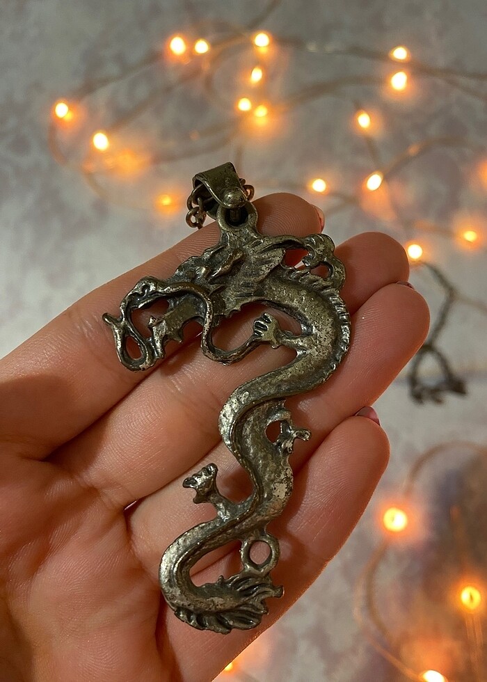 Uzun zincir ejderha kolye - Görsel 3