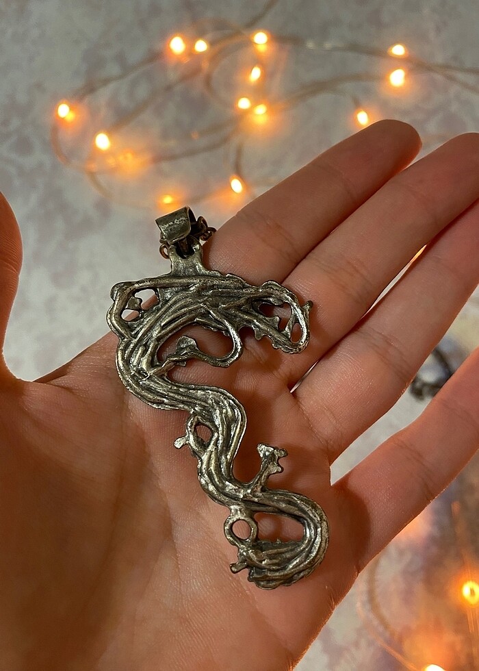 Uzun zincir ejderha kolye - Görsel 4