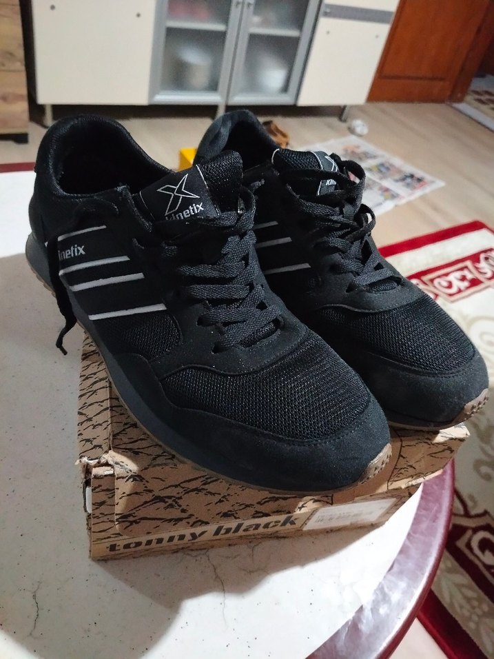 Siyah Erkek Bağcıklı Spor Ayakkabı - Görsel 3