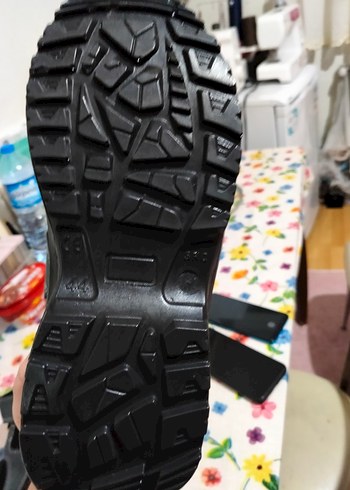 Gri Erkek iş güvenlik ayakkabısı Velcro - Görsel 2