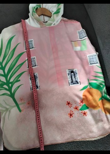 Pembe Baskılı  Kadın Sweatshirt - Görsel 5