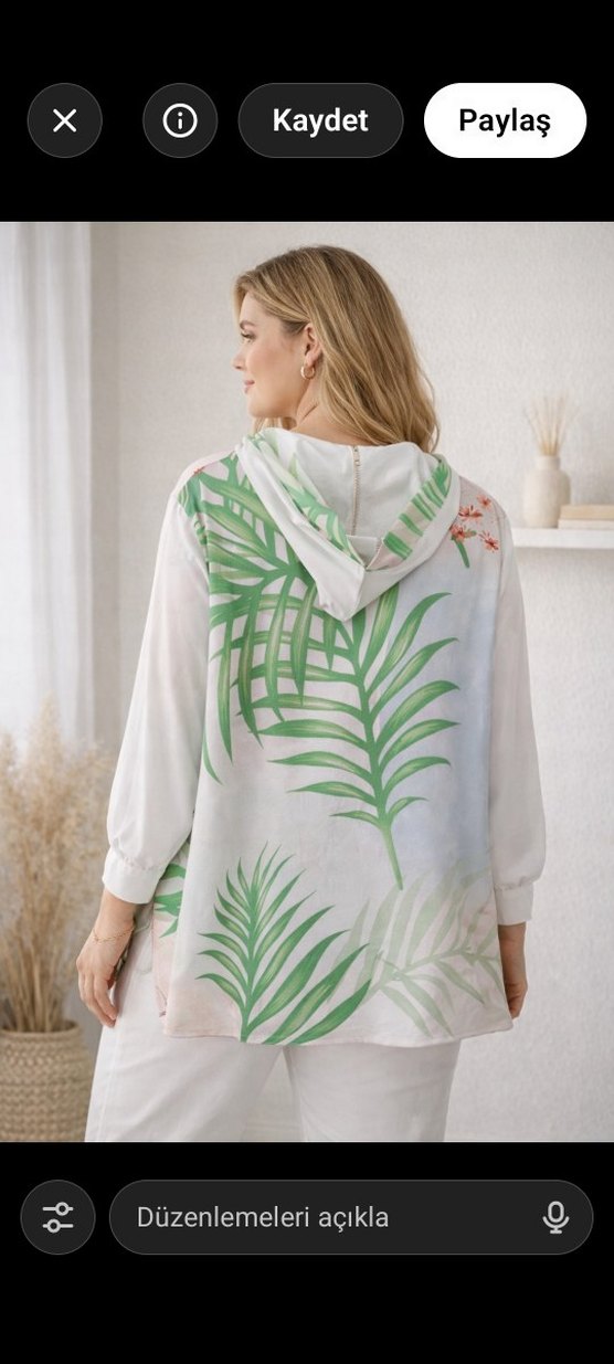 Pembe Baskılı  Kadın Sweatshirt - Görsel 2