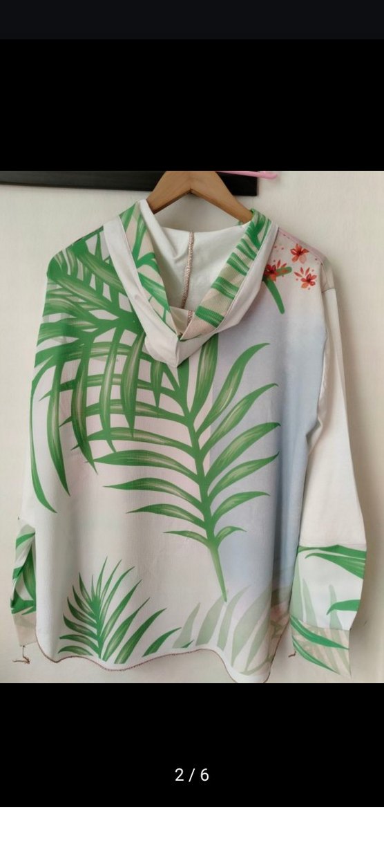 Pembe Baskılı  Kadın Sweatshirt - Görsel 3