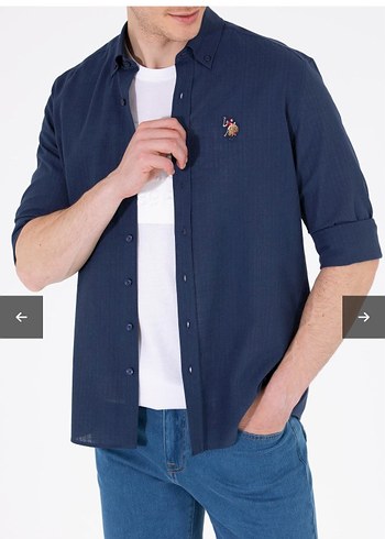 Lacivert Denim Erkek Gömlek - Görsel 2