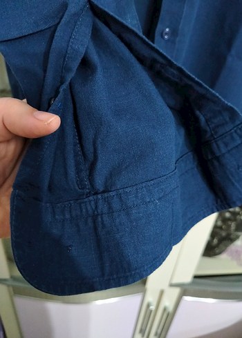 Lacivert Denim Erkek Gömlek - Görsel 4