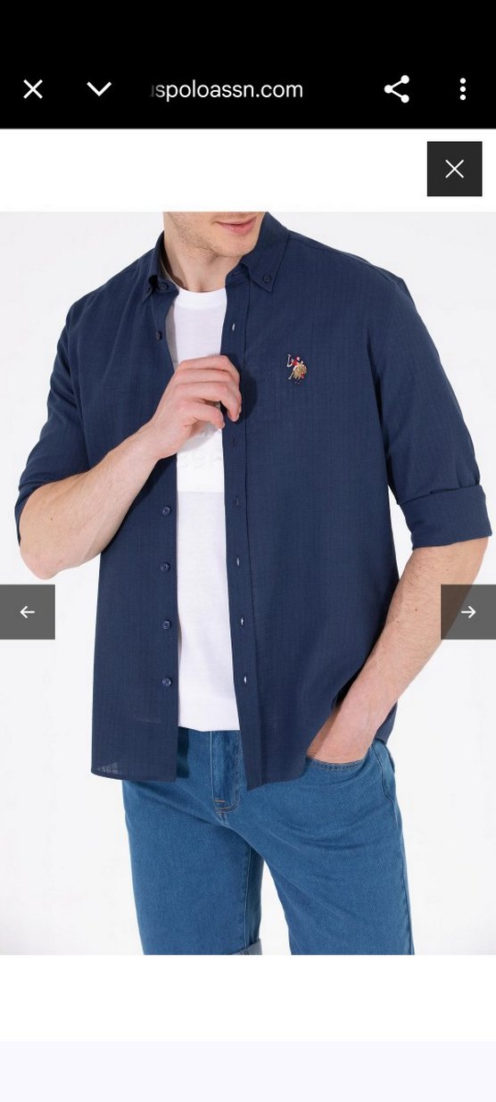 Lacivert Denim Erkek Gömlek - Görsel 2