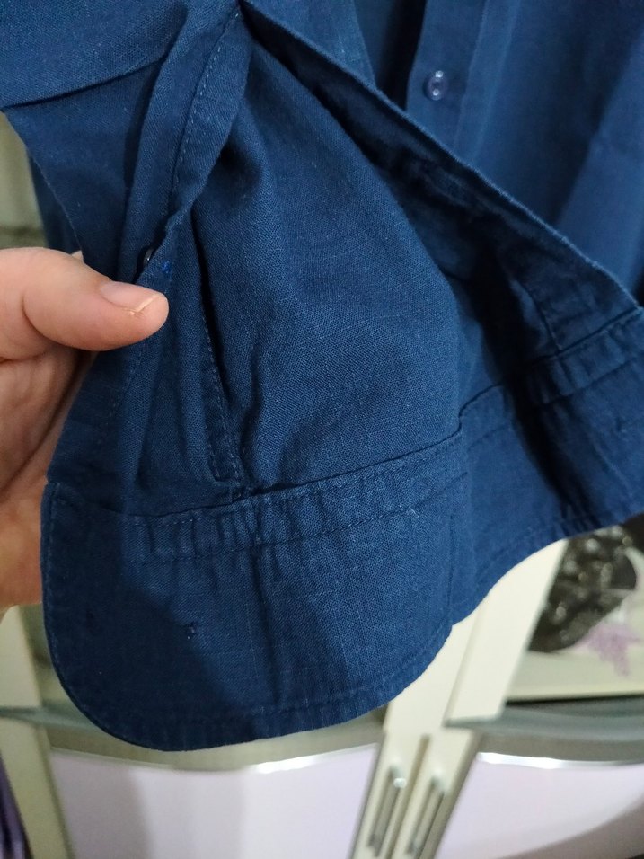 Lacivert Denim Erkek Gömlek - Görsel 4