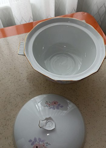 Pastel Çiçek Desenli Kapaklı Porselen - Görsel 4