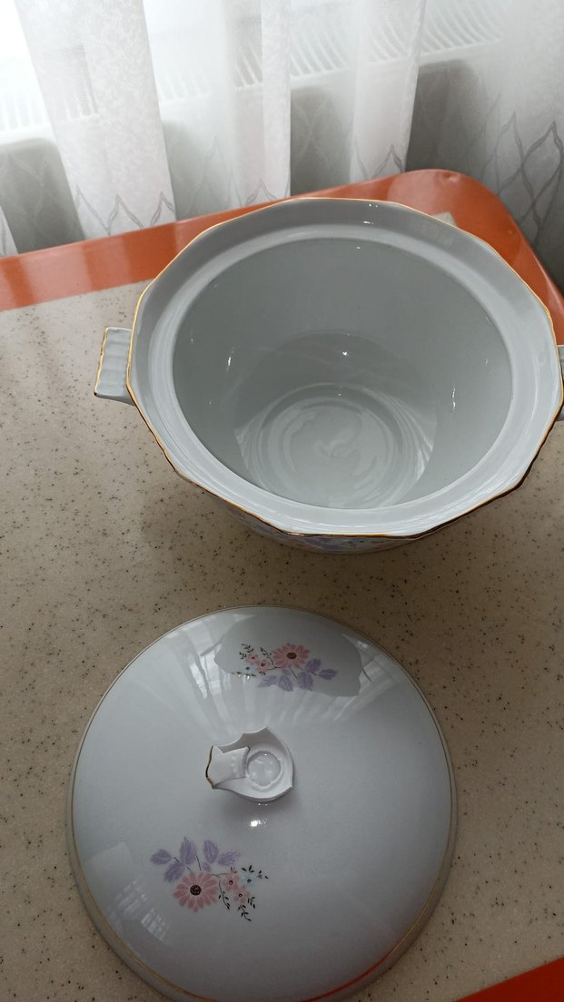 Pastel Çiçek Desenli Kapaklı Porselen - Görsel 4