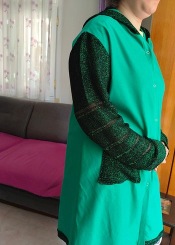 48 Beden Yeşil Salaş Midi kimono