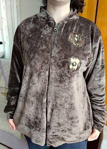 Zara #Kadife Fermuarlı Sweatshirt