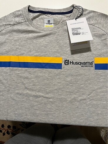 l Beden gri Renk Husqvarna L beden T-shirt