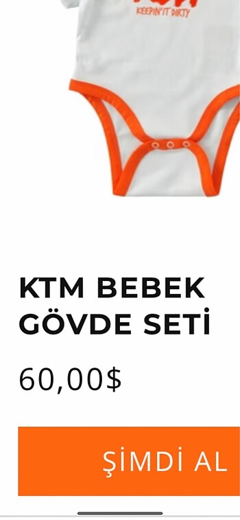 18-24 Ay Beden gri Renk KTM BODY 92/18-24 ay Orjinal