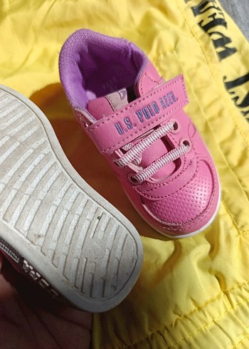 21 Beden Kız Çocuk Pembe Spor Ayakkabı Velcro