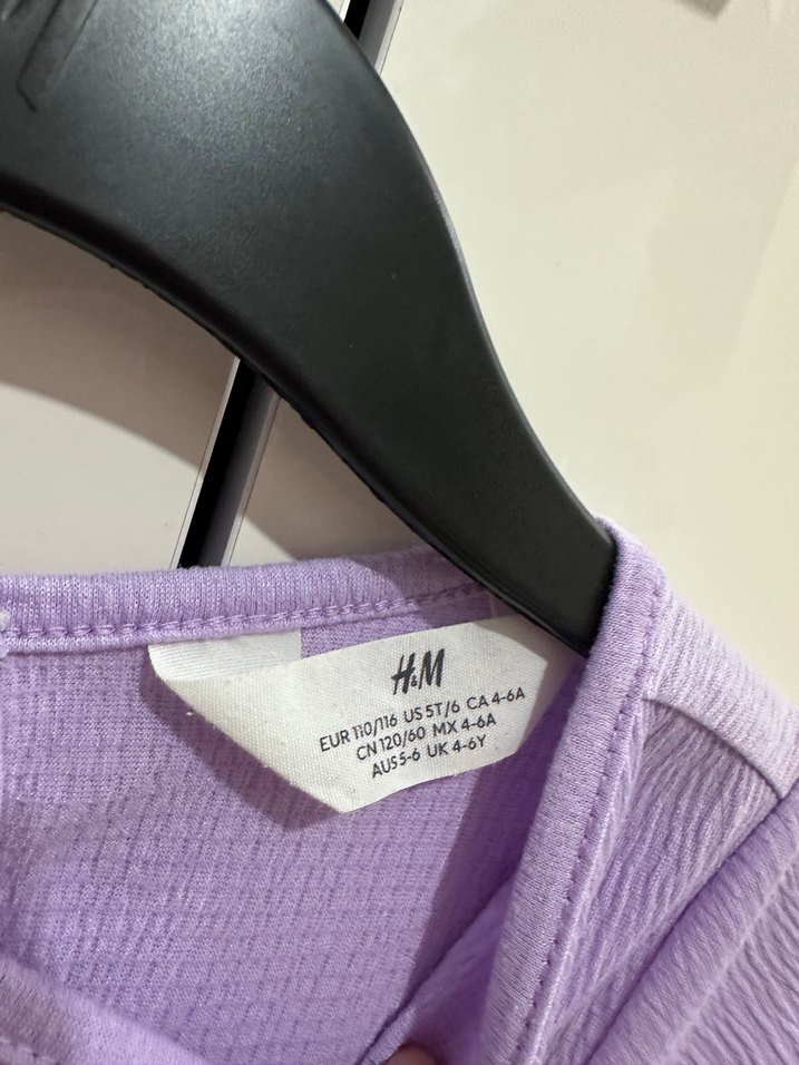 Kız Çocuk Mor Fırfırlı Kısa Kollu Elbise - Görsel 2