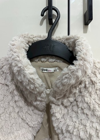 Gri Peluş Detaylı Çoçuk Preo mont - Görsel 2