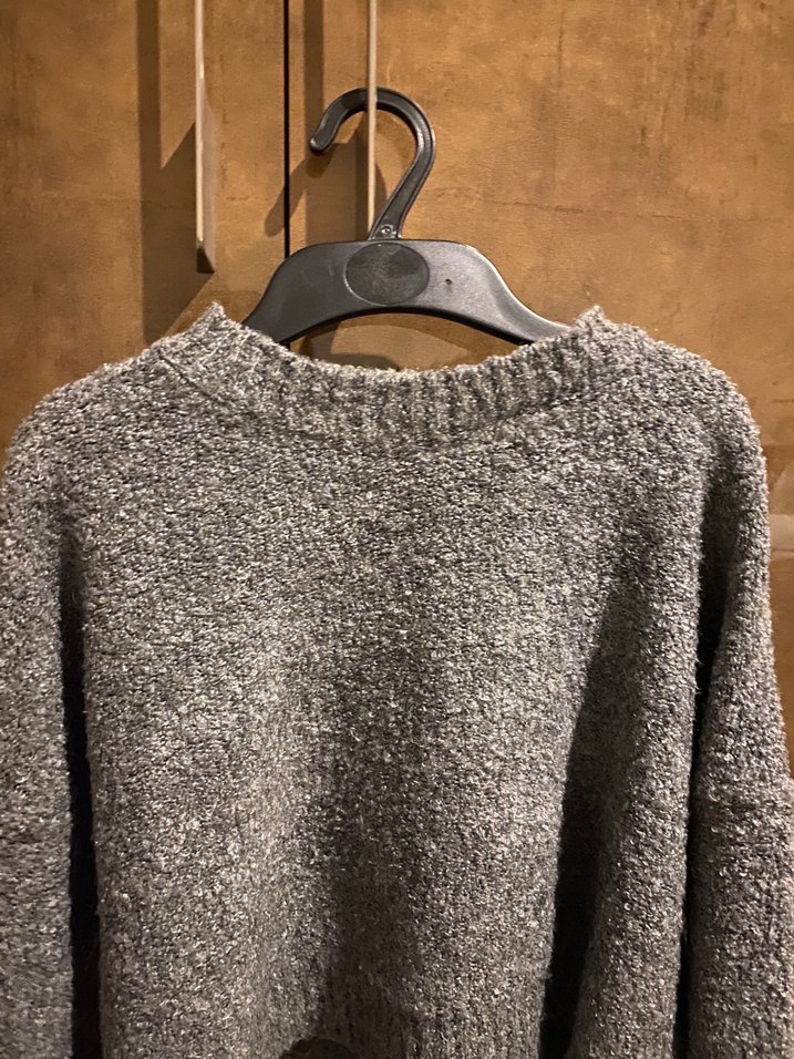 Gri Kadın Triko Kazak - Görsel 2