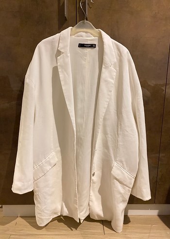 Beyaz Kadın Blazer Ceket - Görsel 4