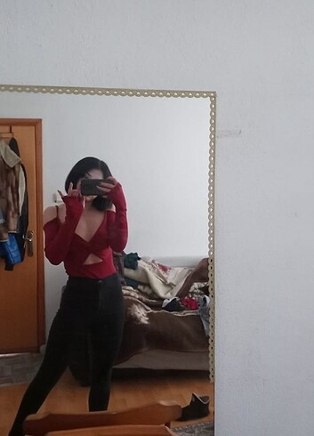 s Beden bordo Renk Trendyol bluz