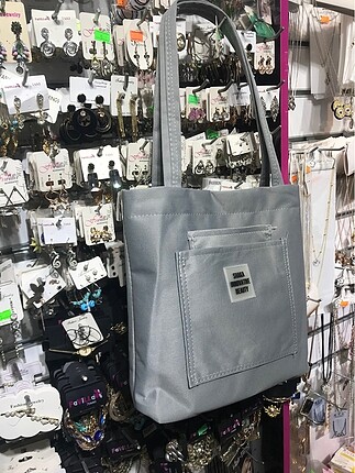  Beden çeşitli Renk Bez çanta astarlı çift cepli gri renk