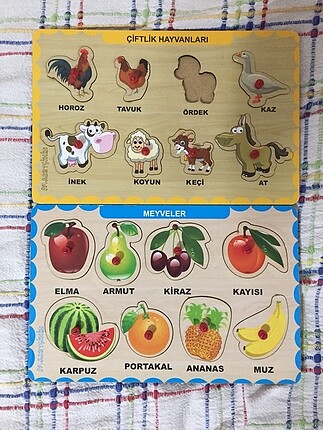 Ahşap tutmalı puzzle