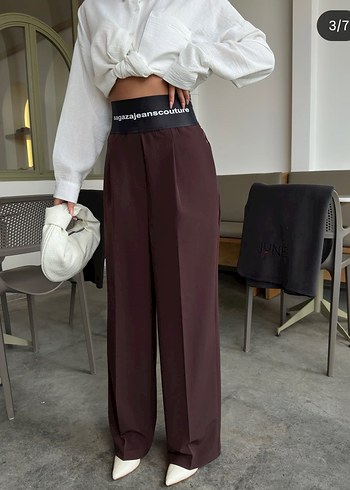 Kahverengi Kadın Midi Kumaş Pantolon - Görsel 2