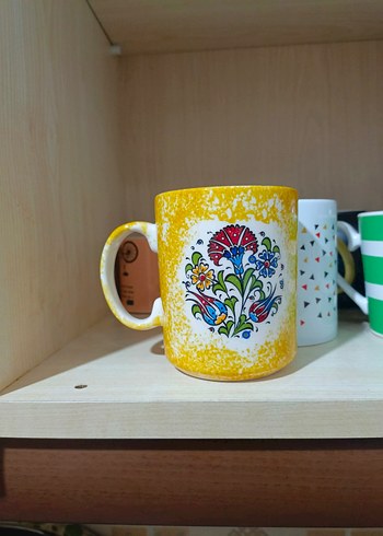 Renkli Çizgili 3'lü Seramik Kupa Seti - Görsel 2