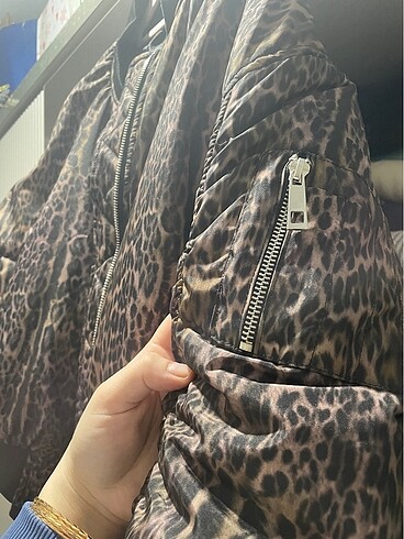 Leopar crop ceket - Görsel 2