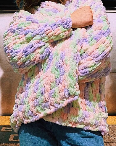 m Beden EL ÖRGÜSÜ OVERSIZE HIRKA