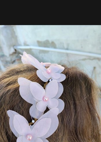 Pembe Boncuklu Bohem Kelebek Saç Aksesuarı - Görsel 4