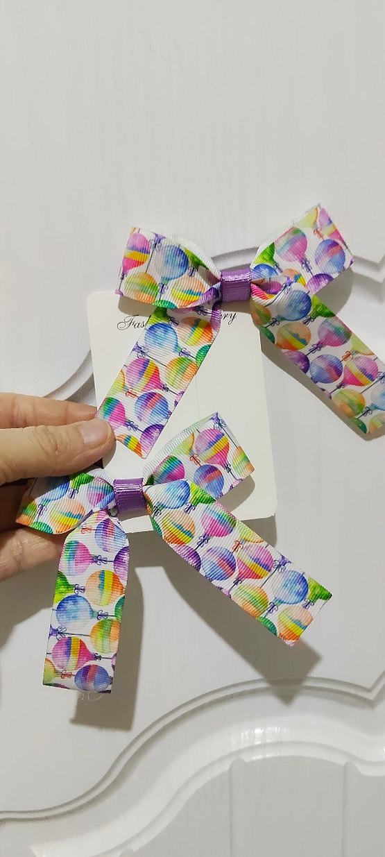 Renkli Batik Desenli Fiyonk Toka Seti - Görsel 2