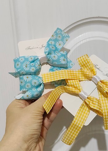 Sarı Bağlamalı Bohem Çocuk Saç Tokası - Görsel 2