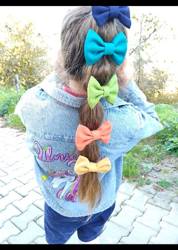 Renkli Fiyonk Saç Tokaları Seti - Görsel 2