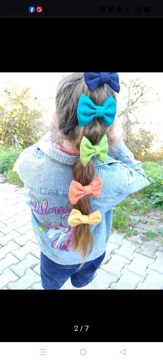 Renkli Fiyonk Saç Tokaları Seti - Görsel 2