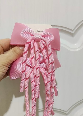 Pembe Kurdeleli Kadın Saç Aksesuarı - Görsel 3