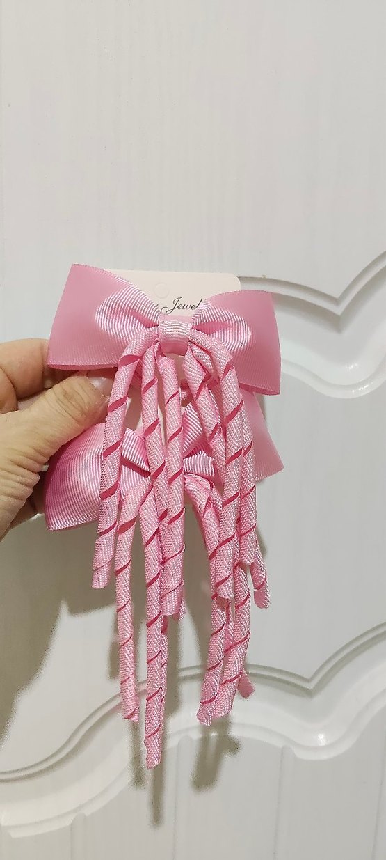 Pembe Kurdeleli Kadın Saç Aksesuarı - Görsel 3