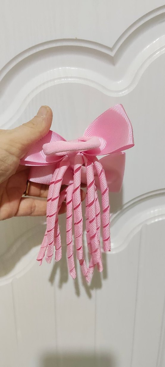 Pembe Kurdeleli Kadın Saç Aksesuarı - Görsel 2