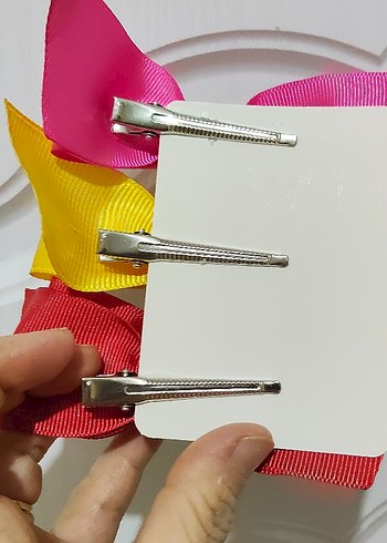 Çok Renkli Fiyonk Saç Tokaları Seti - Görsel 2