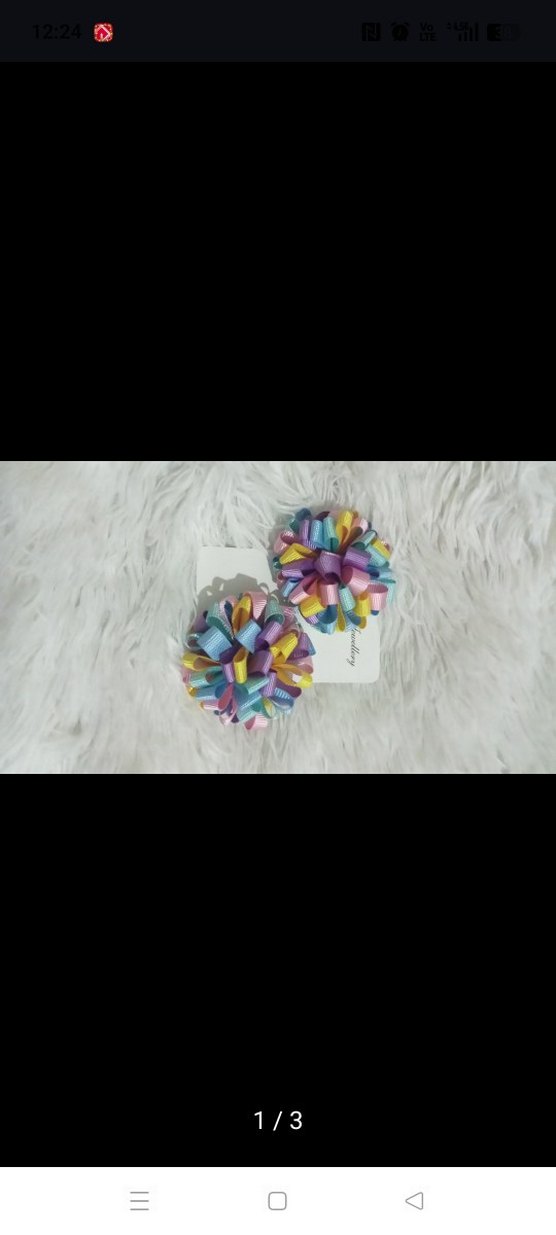 Renkli Bağlama Desenli Çocuk Kurdele Tokası - Görsel 2