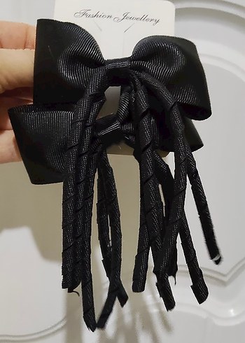 Siyah Gotik Kurdeleli Saç Aksesuarı - Görsel 2