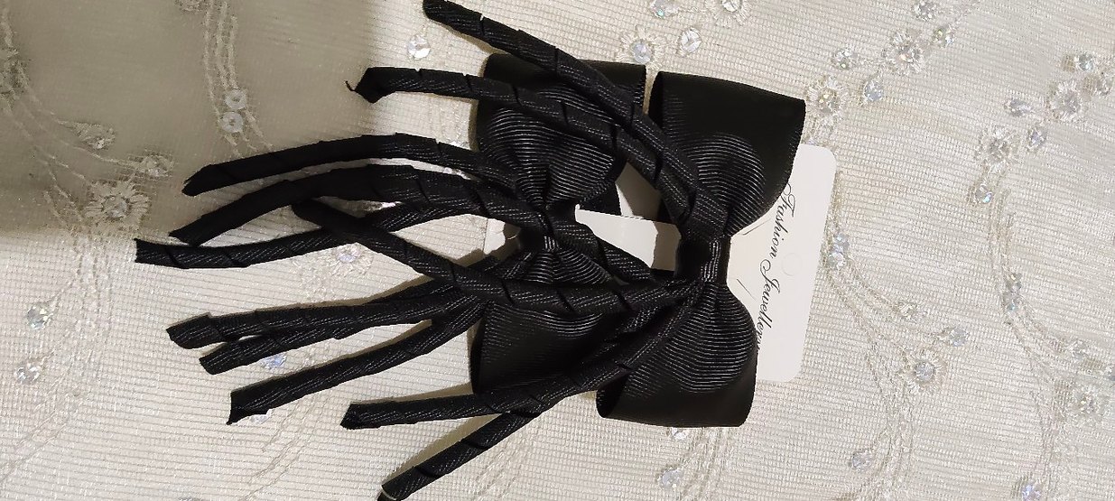 Siyah Gotik Kurdeleli Saç Aksesuarı - Görsel 3