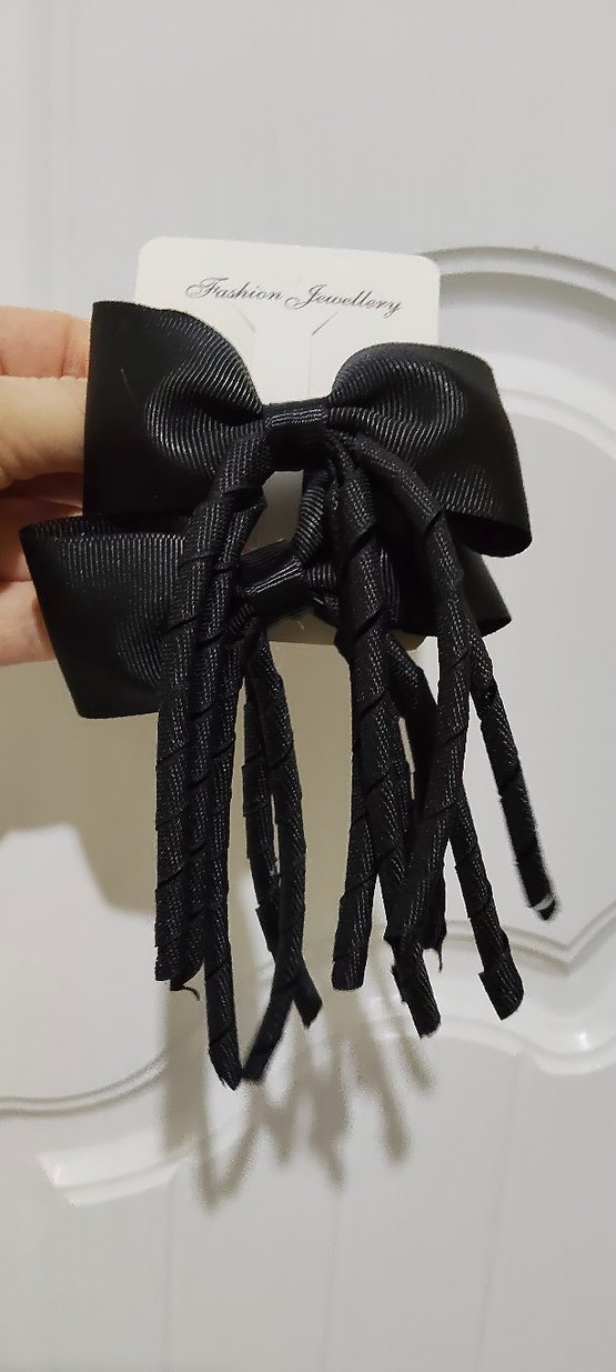 Siyah Gotik Kurdeleli Saç Aksesuarı - Görsel 2